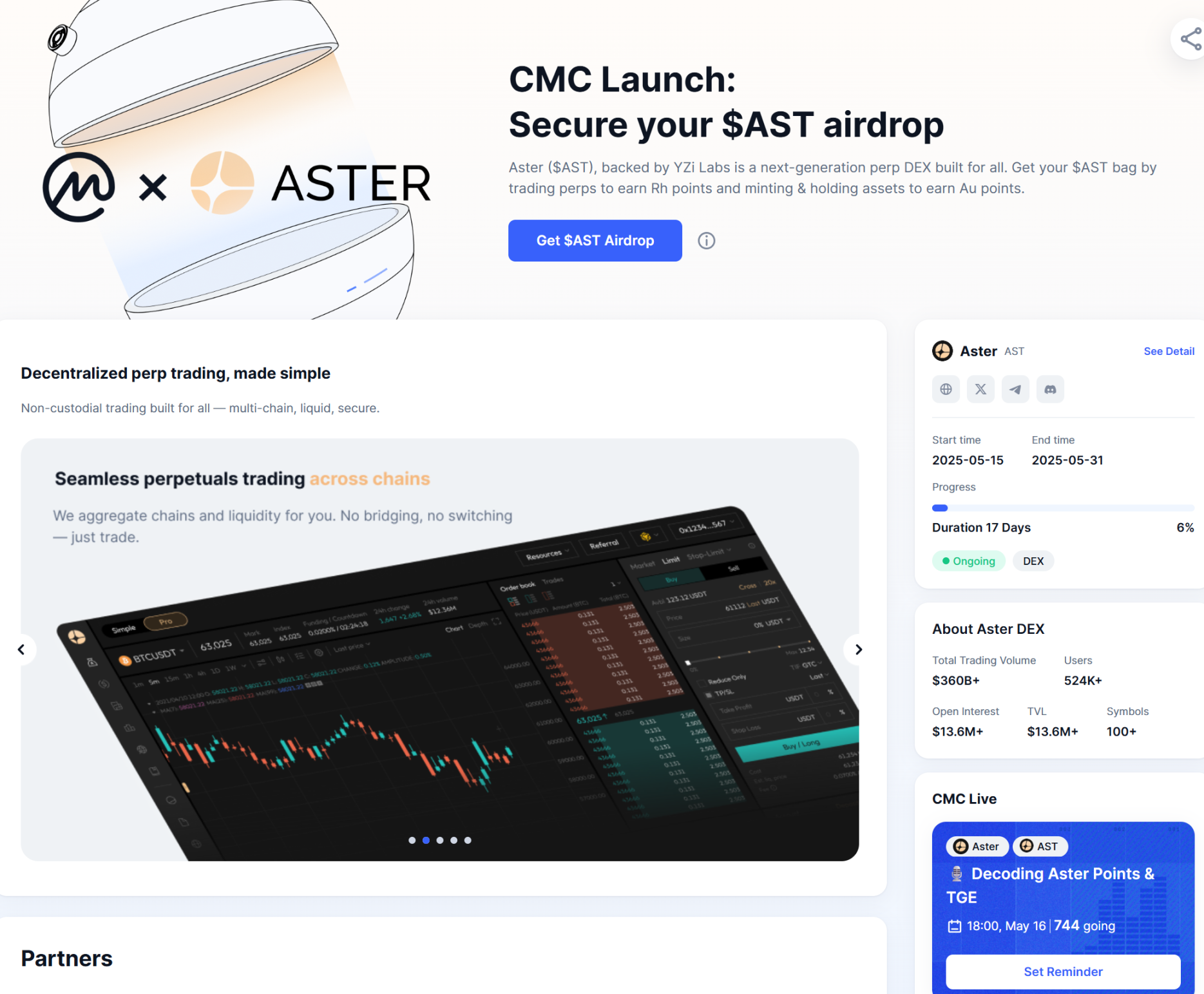 The ecological transformation of data platforms: What is the deeper meaning behind CoinMarketCap's launch of the Launch feature and the debut of Aster?