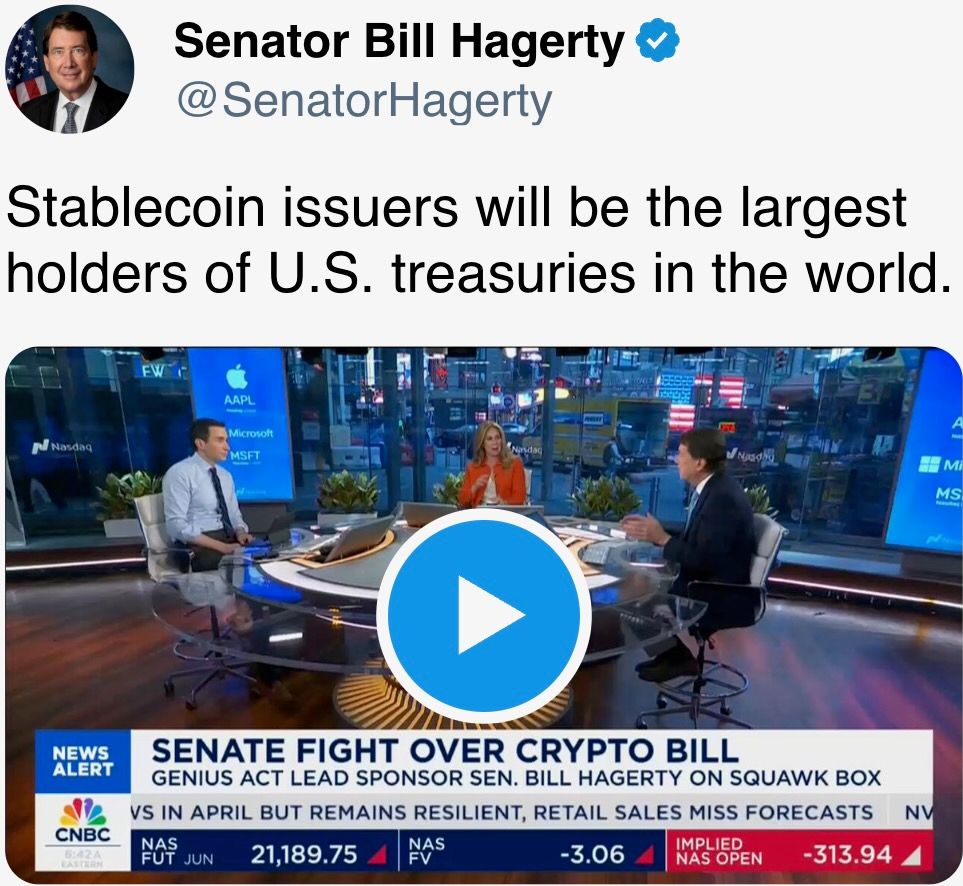 稳定币发行者将成为全球最大的美国国债持有者。