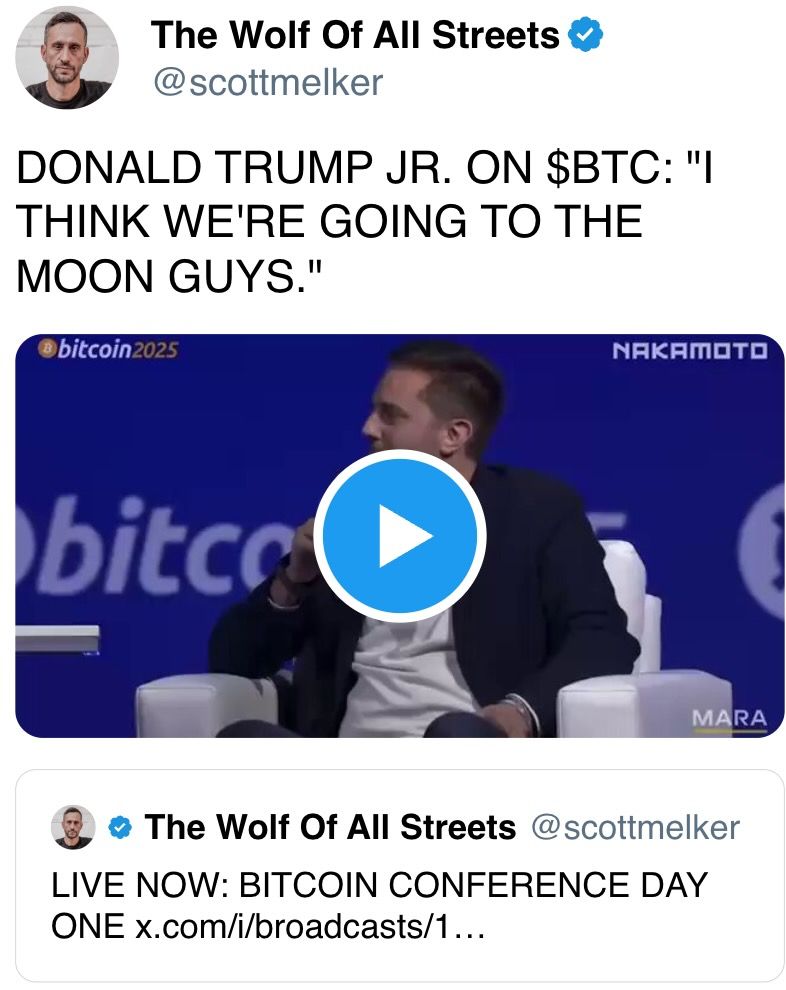 唐纳德·特朗普 Jr. 关于$BTC: 