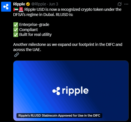 RLUSD approval in Dubai