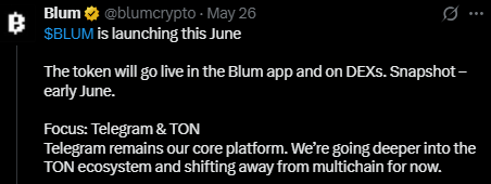 Blum listing date update