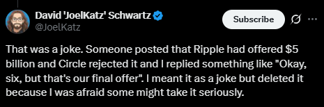 Ripple circle deal news