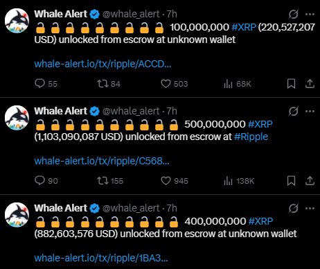 XRP whale trasnfer