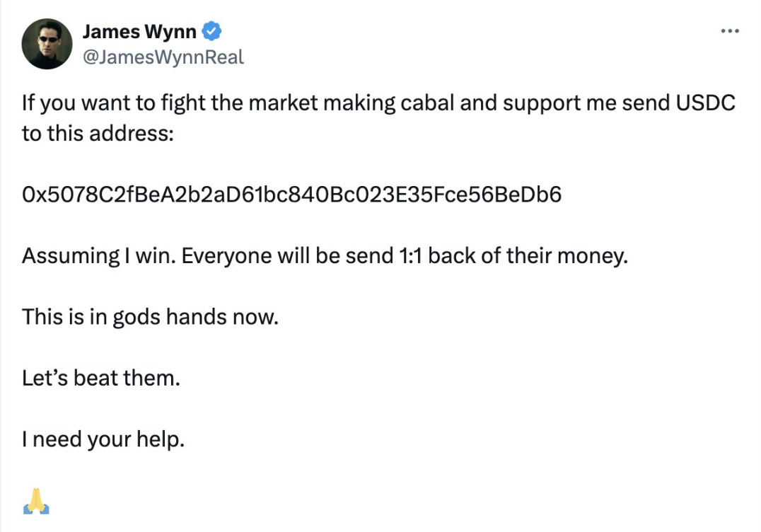 James Wynn: I am just a greedy idiot