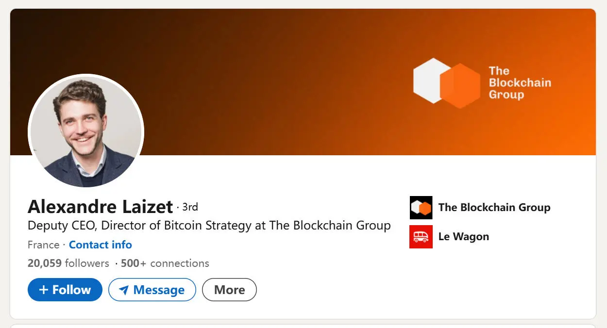法国版微策略？The Blockchain Group豪言壮志要筹资百亿欧元成立比特币财库