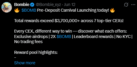 Bombie 预存嘉年华