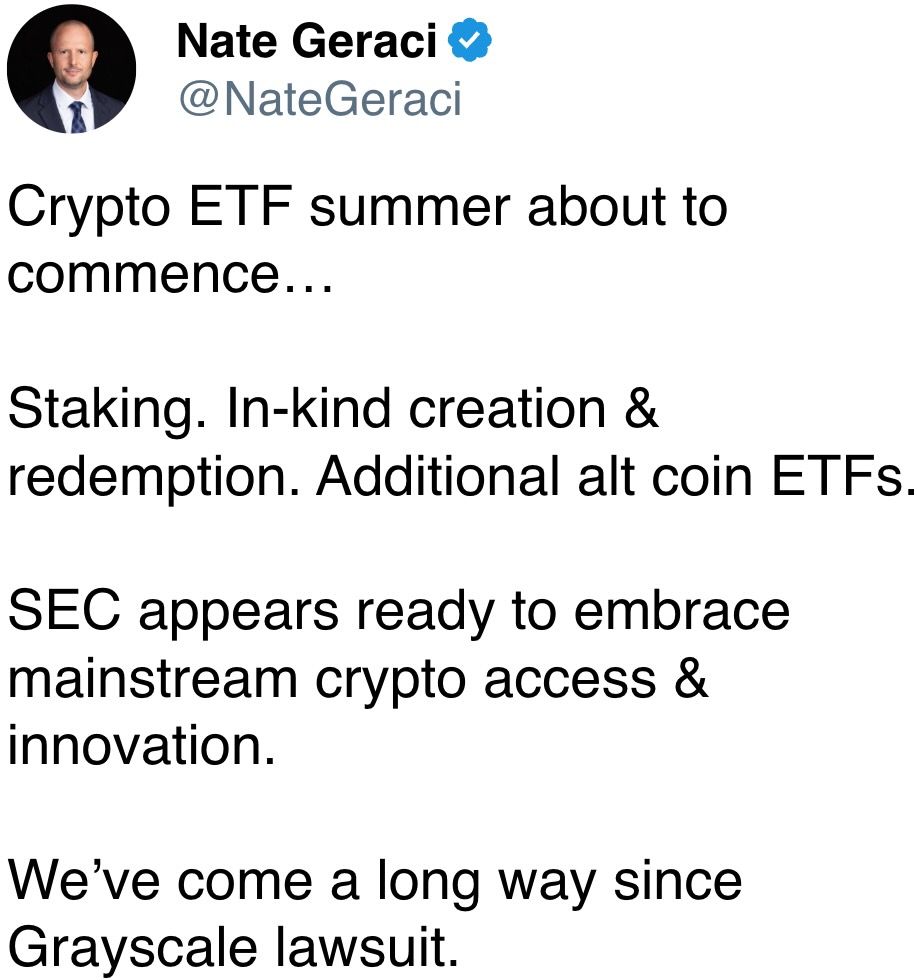 Crypto ETF summer about to commence… Crypto ETF summer about to commence…