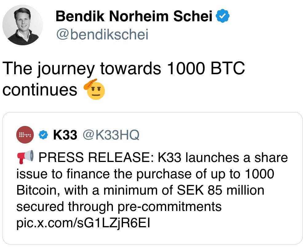 The journey towards 1000 BTC continues The journey towards 1000 BTC continues