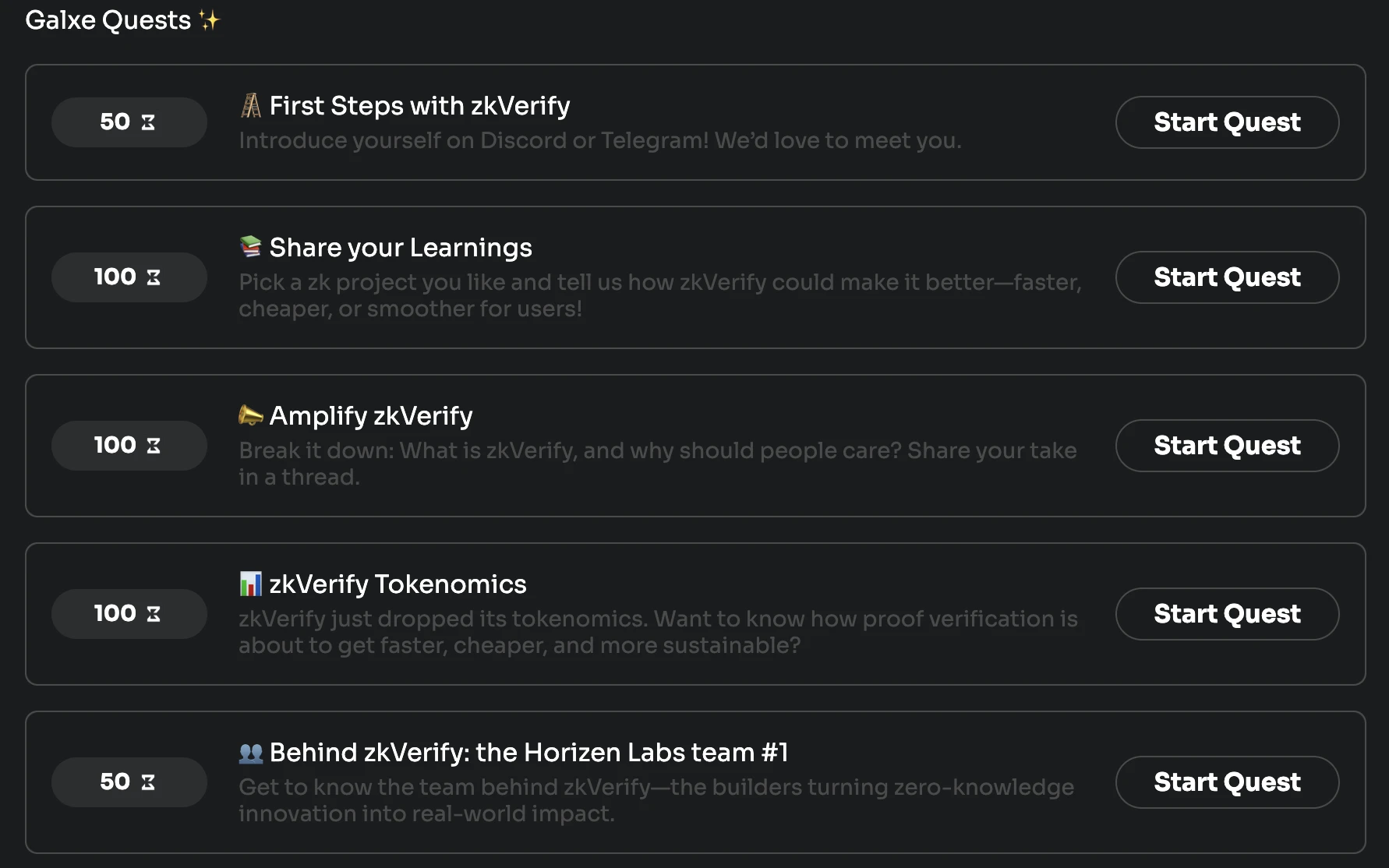 This week's featured interactive projects: zkVerify launches points dashboard, Warden launches Kaito, Mira earns points