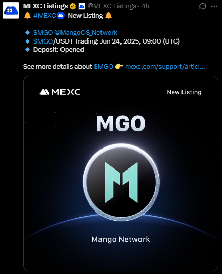 Mango Network Listing