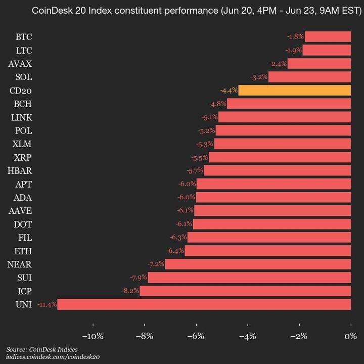2025-06-23 9am CoinDesk 20 更新：垂直图表