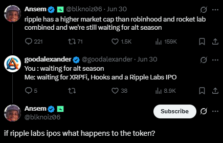 Ripple IPO 猜测