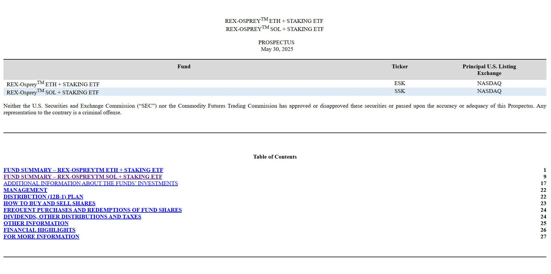 Solana Staking ETF "SSK" performs decently upon launch, bypassing traditional regulatory frameworks through "C Corporation" registration; are other altcoin ETF imitators on the way?