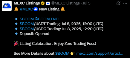 BOOM Mexc 上市