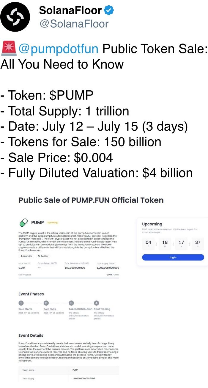 pumpdotfun Public Token Sale: All You Need to Know pumpdotfun Public Token Sale: All You Need to Know