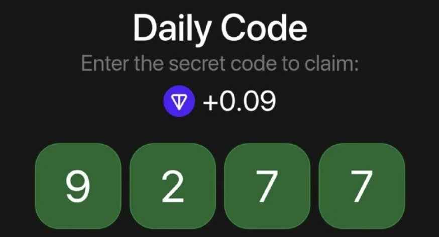 TonHash Daily Secret Code for 08 July 2025