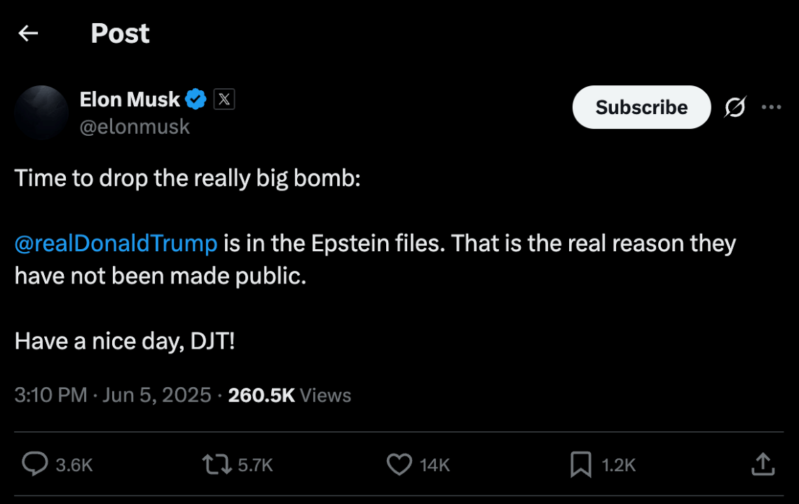 Elon Musk’s American Party Will Embrace Bitcoin and Prioritize Epstein List