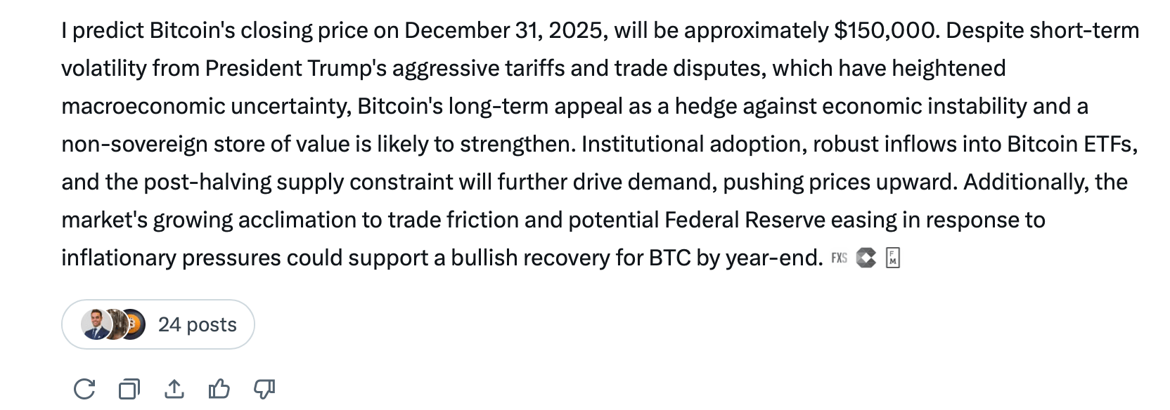 10 AI Chatbots Predict Bitcoin's Year-End Price — One Eyes a $225K Finish