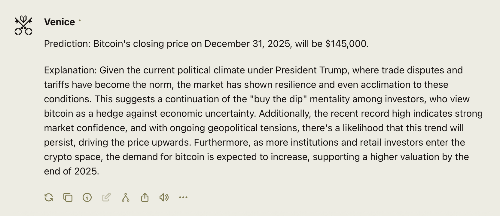 10 AI Chatbots Predict Bitcoin's Year-End Price — One Eyes a $225K Finish