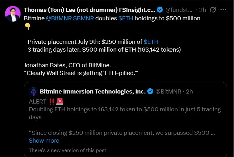 Tom Lee Eth