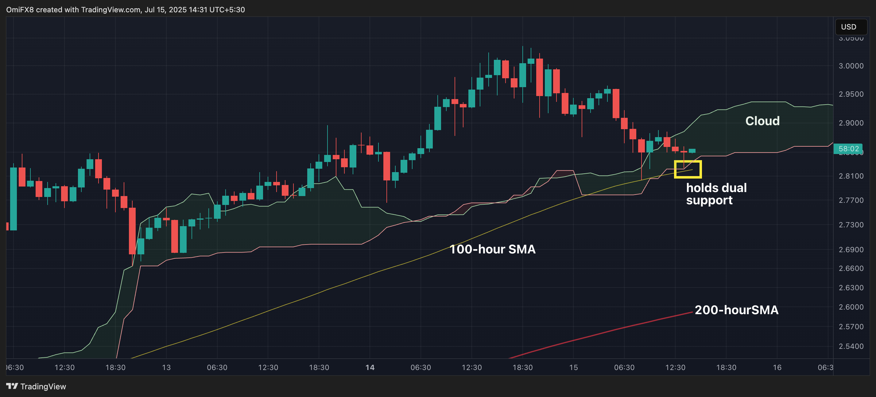 XRP的小时图。(TradingView)