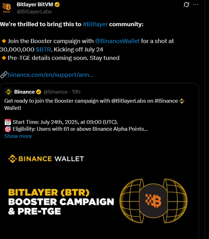 Bitlayer Pre-TGE