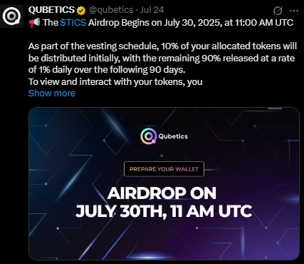 Qubetics airdrop 