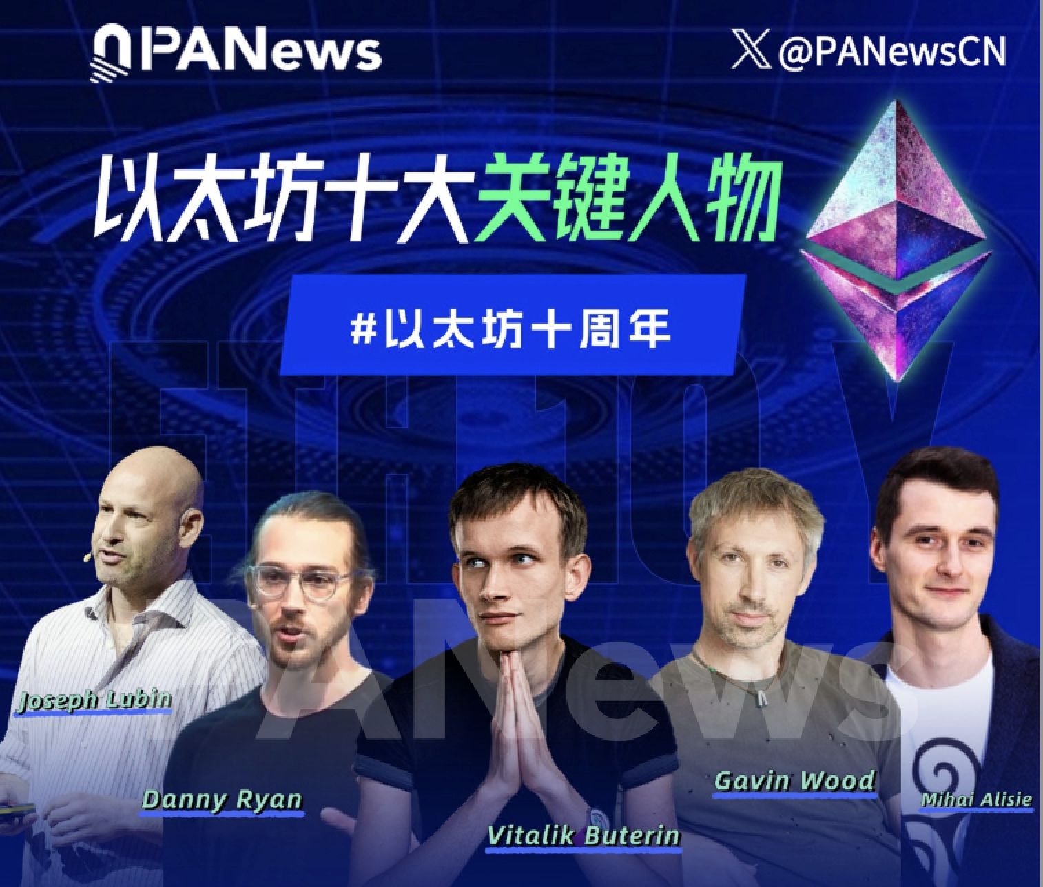 Ethereum Mainnet Launches 10th Anniversary: From the Genesis Eight to the Key Figures of the Decentralized Community