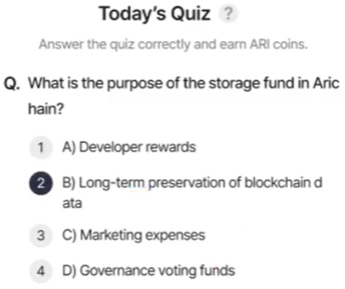 ARI Wallet Today Quiz