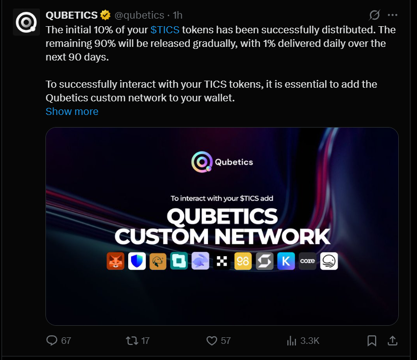 Qubetics distribution