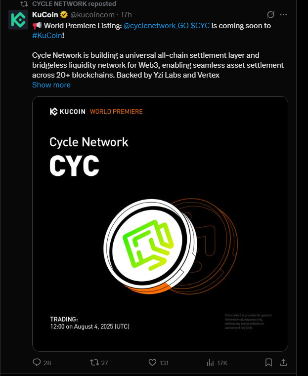 CYC on KuCoin