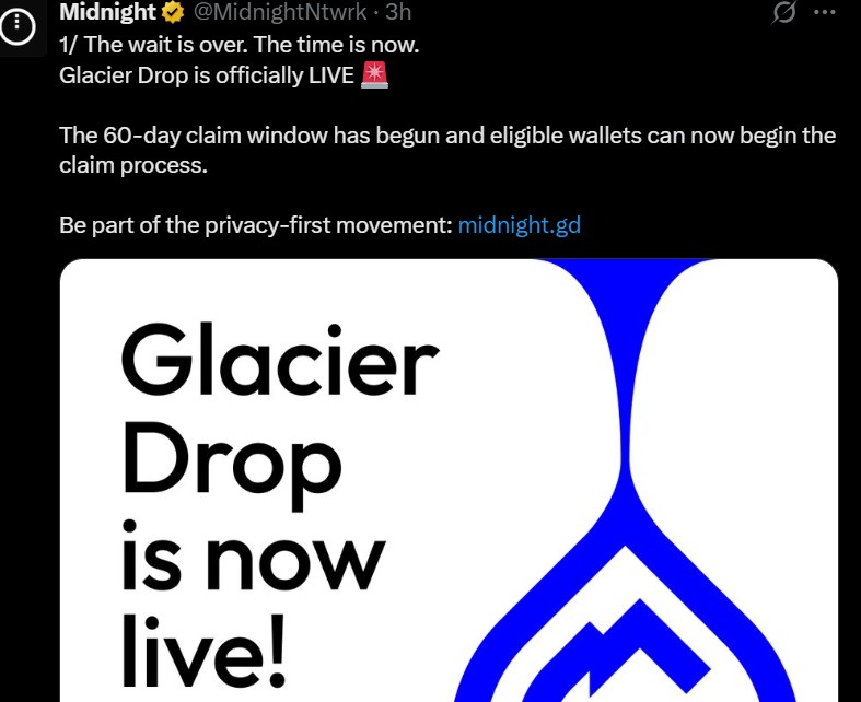 Midnight Airdrop Live