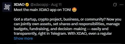 XDAO app launch