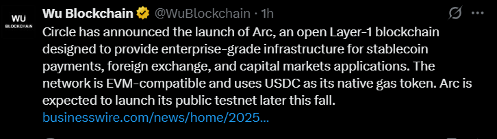 Circle Launches ARC Blockchain