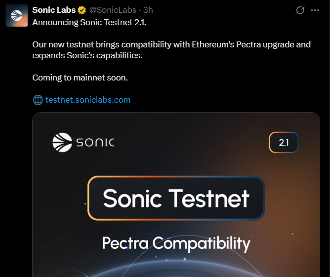 Sonic Labs 测试网 2.1 启动