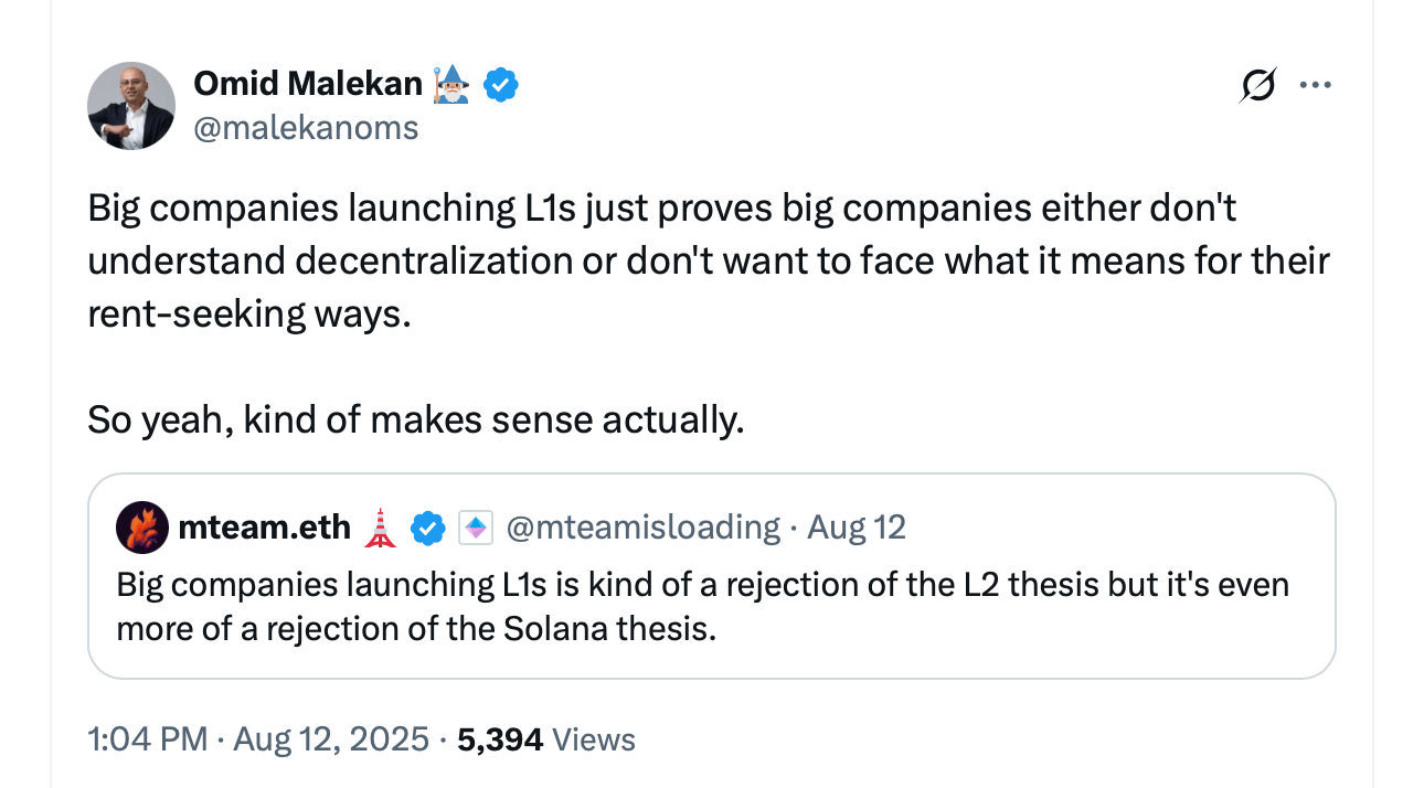 L1 Blockchain Launches by Stripe and Circle Stir Industry Backlash