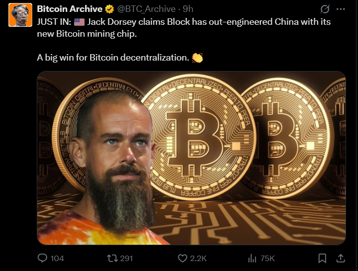 Jack Dorsey's Bitcoin holding
