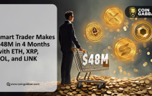 聪明的交易者在4个月内通过以太坊、XRP、SOL和LINK赚取4800万美元