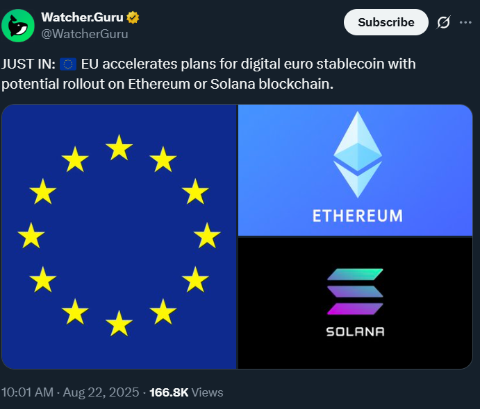  EU Digital Euro Stablecoins plan