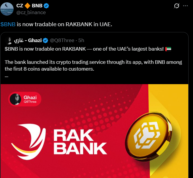 RAKBANK Binance listing