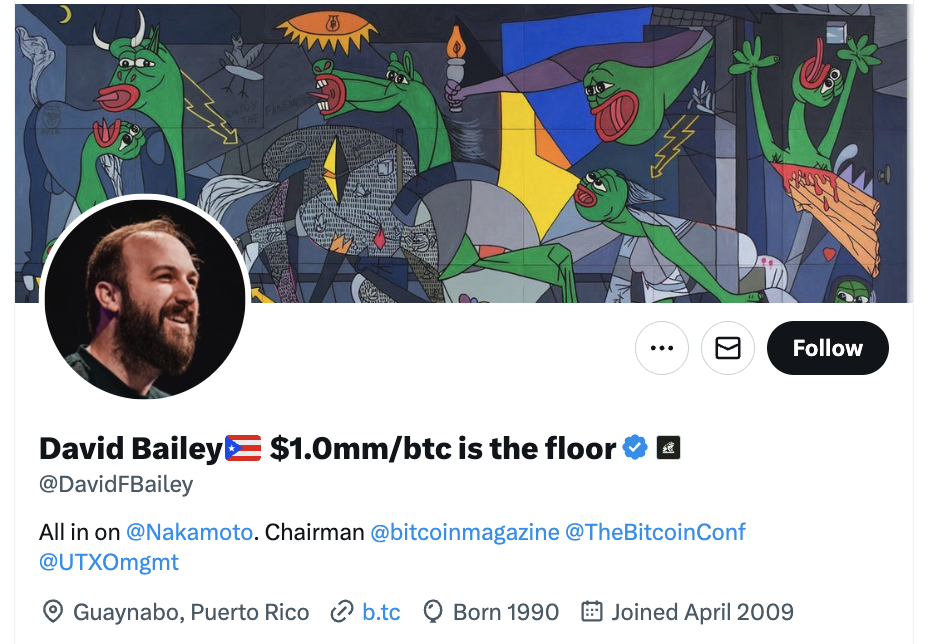 David Bailey's X Account (Source: X Platform)