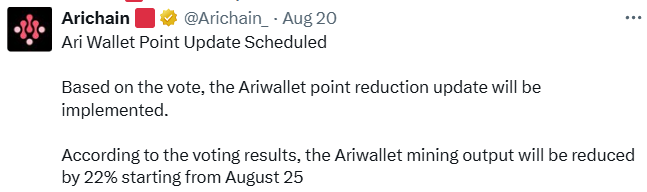 Ariwallet 矿产更新
