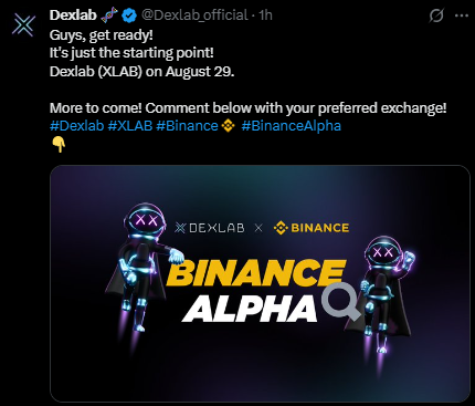 Dexlab Binance listing