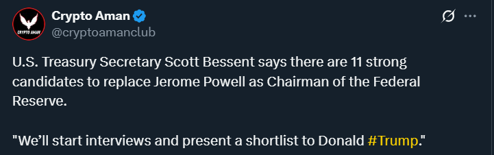 11 candidates to replace powell