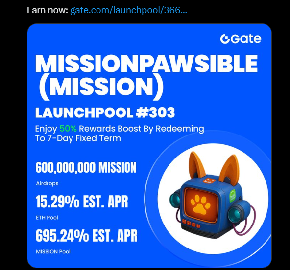 Gateio 上市 Missionpawsible
