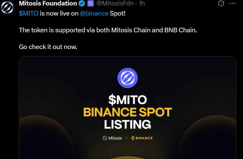 $MITO Binance 上市