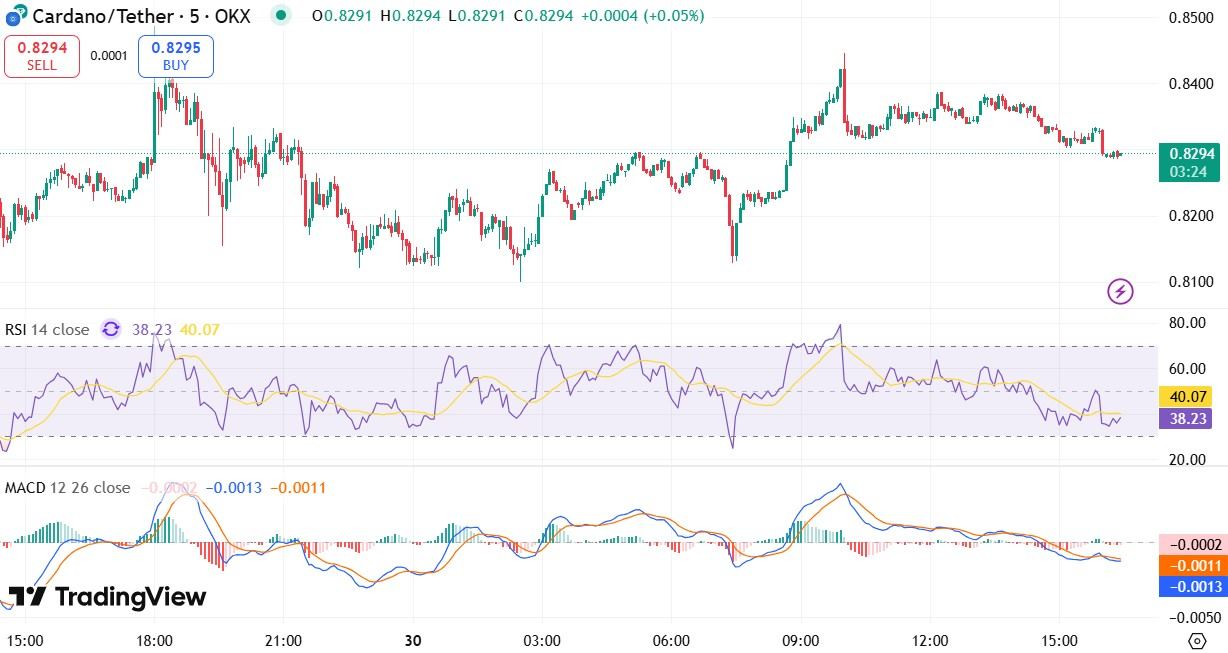 cardano price movement 