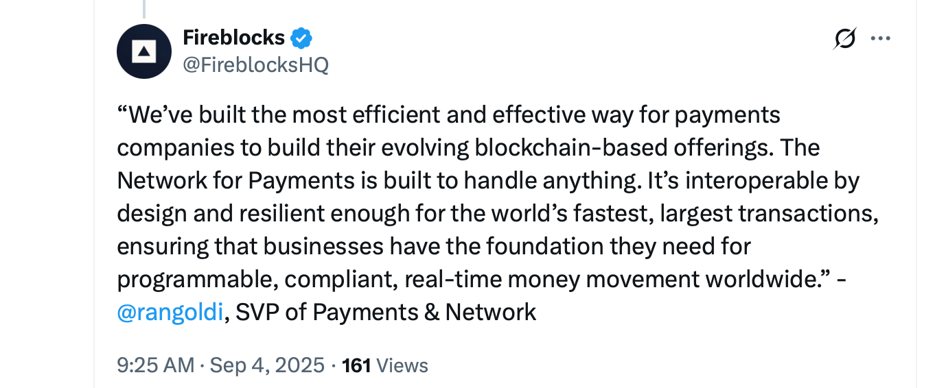 Fireblocks Launches Stablecoin Payments Network With Single-Integration Access
