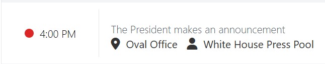 Trump new announcemnet