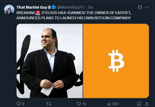 EasyJet老板正在推出比特币
